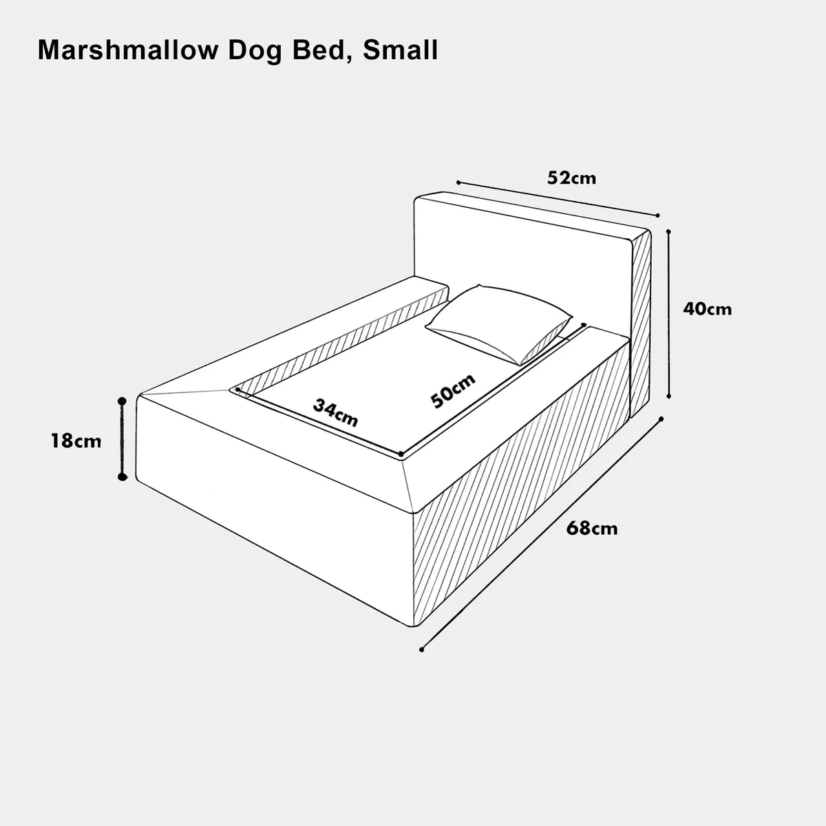 Cama para perros Ortopédica - Clouds, S